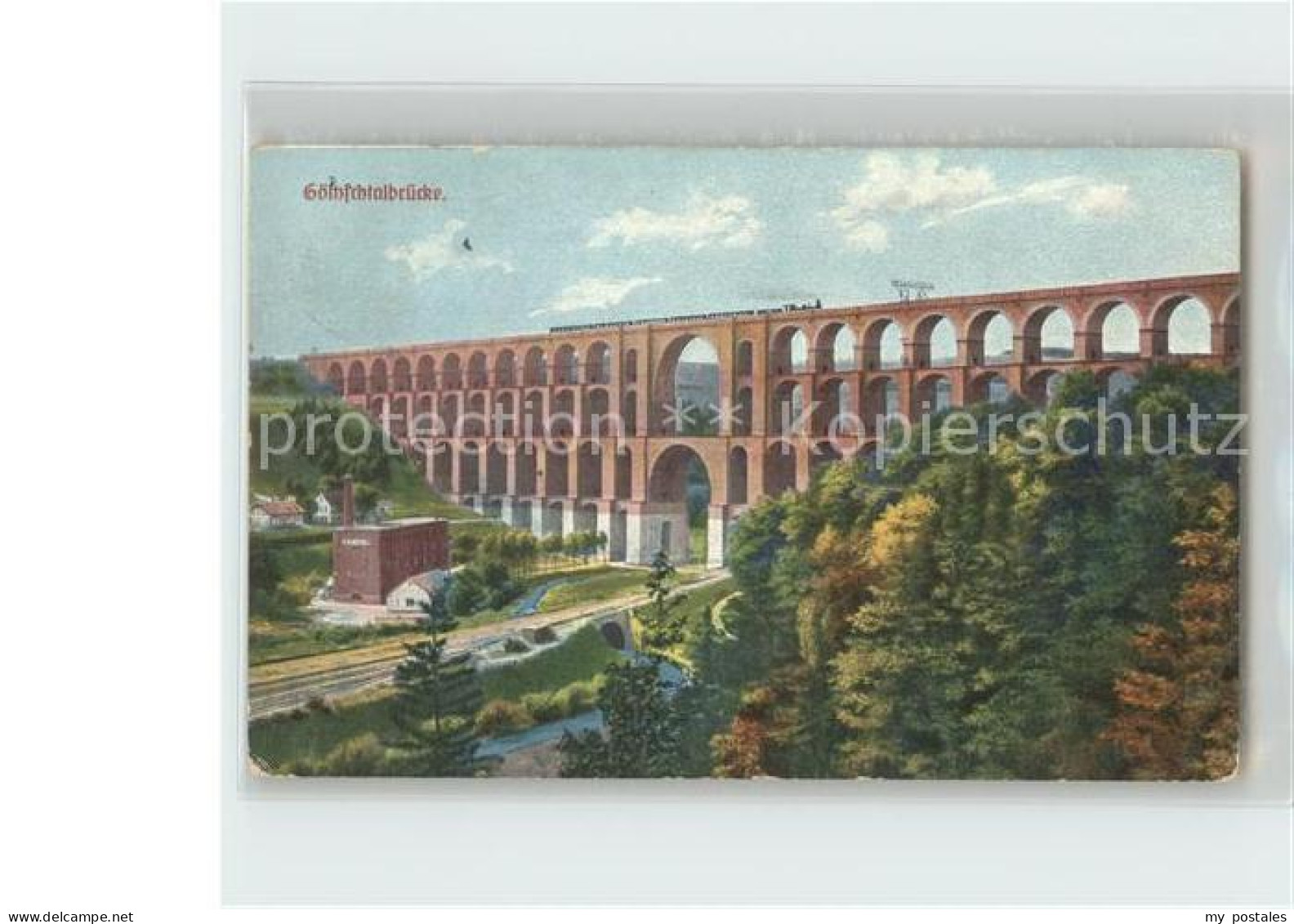 42214752 Mylau Goeltzschtalbruecke Erbaut 1851 Eisenbahn Vogtlaendische Schweiz  - Mylau