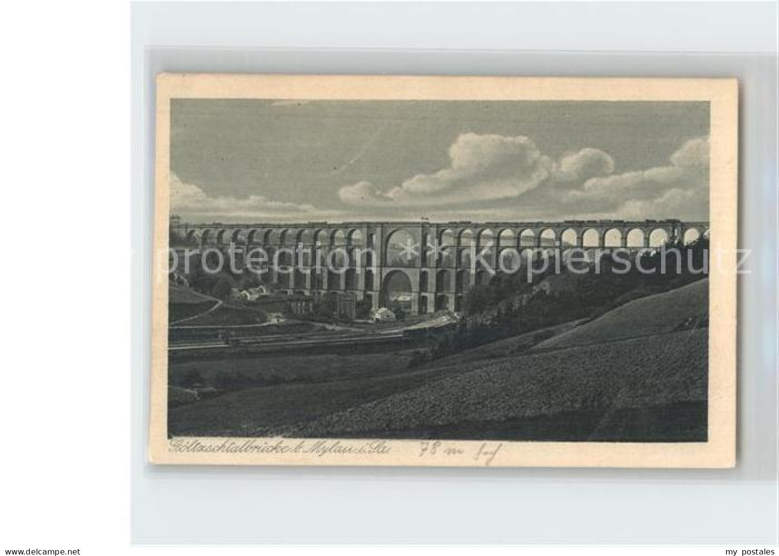 42214749 Mylau Goeltzschtalbruecke Erbaut 1851 Eisenbahn Vogtlaendische Schweiz  - Mylau