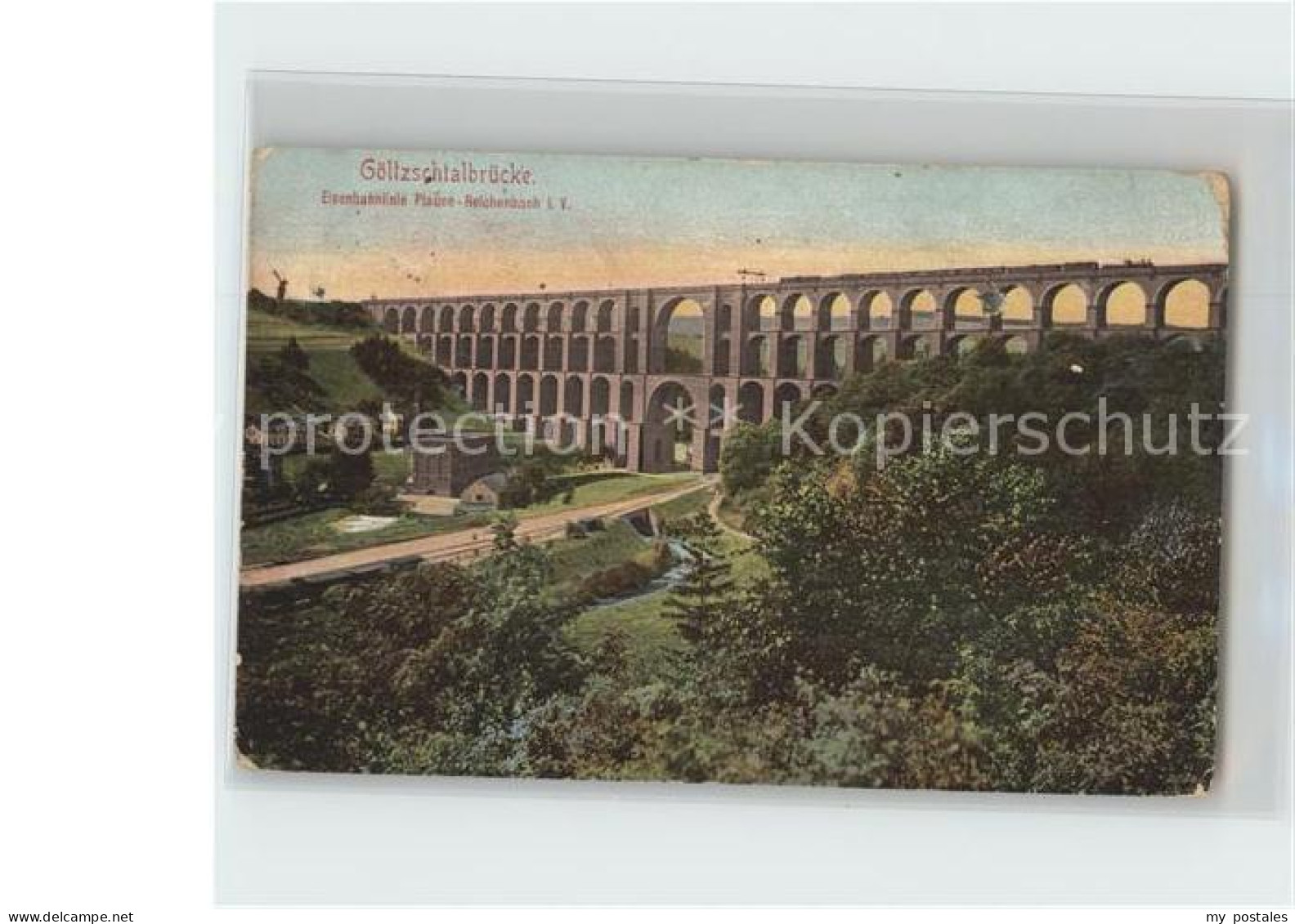 42214686 Mylau Goeltzschtalbruecke Erbaut 1851 Eisenbahn Vogtlaendische Schweiz  - Mylau