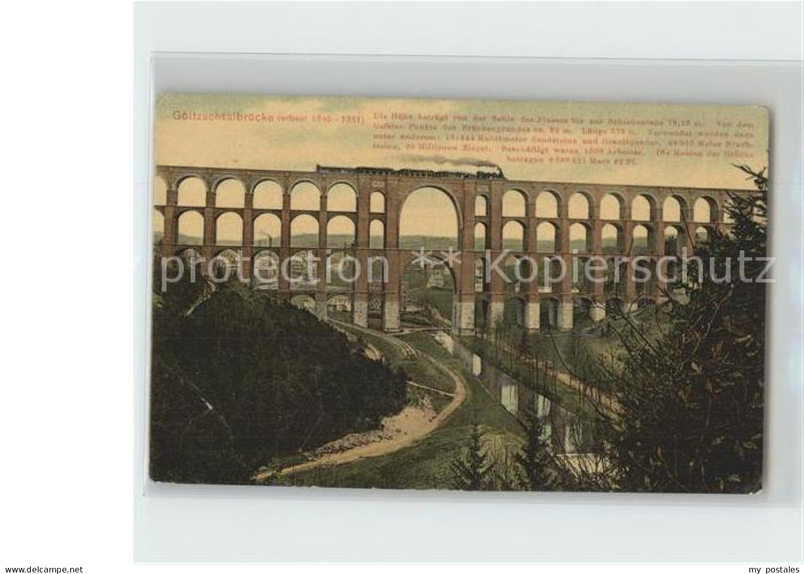 42214685 Mylau Goeltzschtalbruecke Erbaut 1851 Eisenbahn Vogtlaendische Schweiz  - Mylau