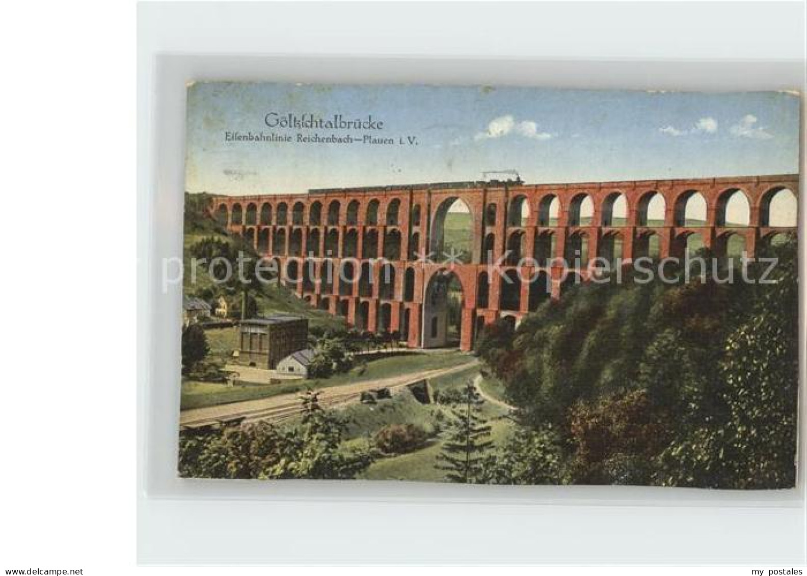 42214674 Mylau Goeltzschtalbruecke Erbaut 1851 Eisenbahn Vogtlaendische Schweiz  - Mylau