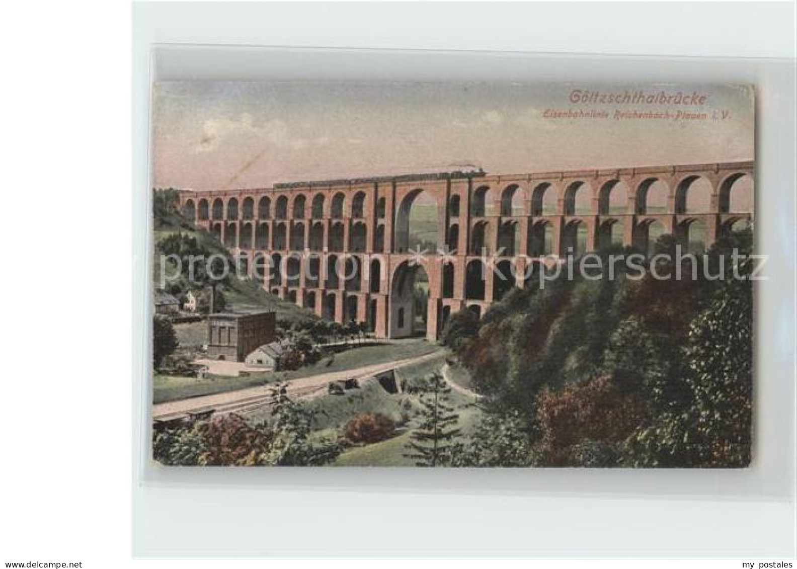 42214659 Mylau Goeltzschtalbruecke Erbaut 1851 Eisenbahn Vogtlaendische Schweiz  - Mylau