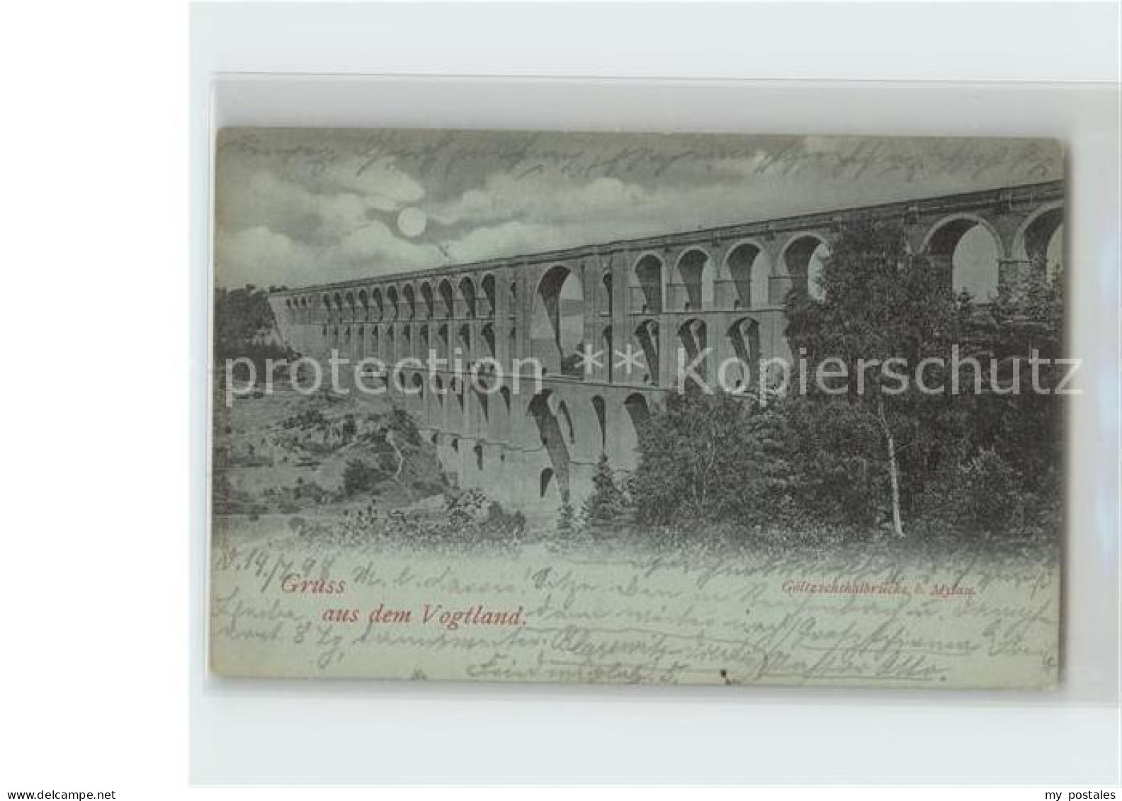 42214653 Mylau Goeltzschtalbruecke Erbaut 1851 Eisenbahn Vogtlaendische Schweiz  - Mylau