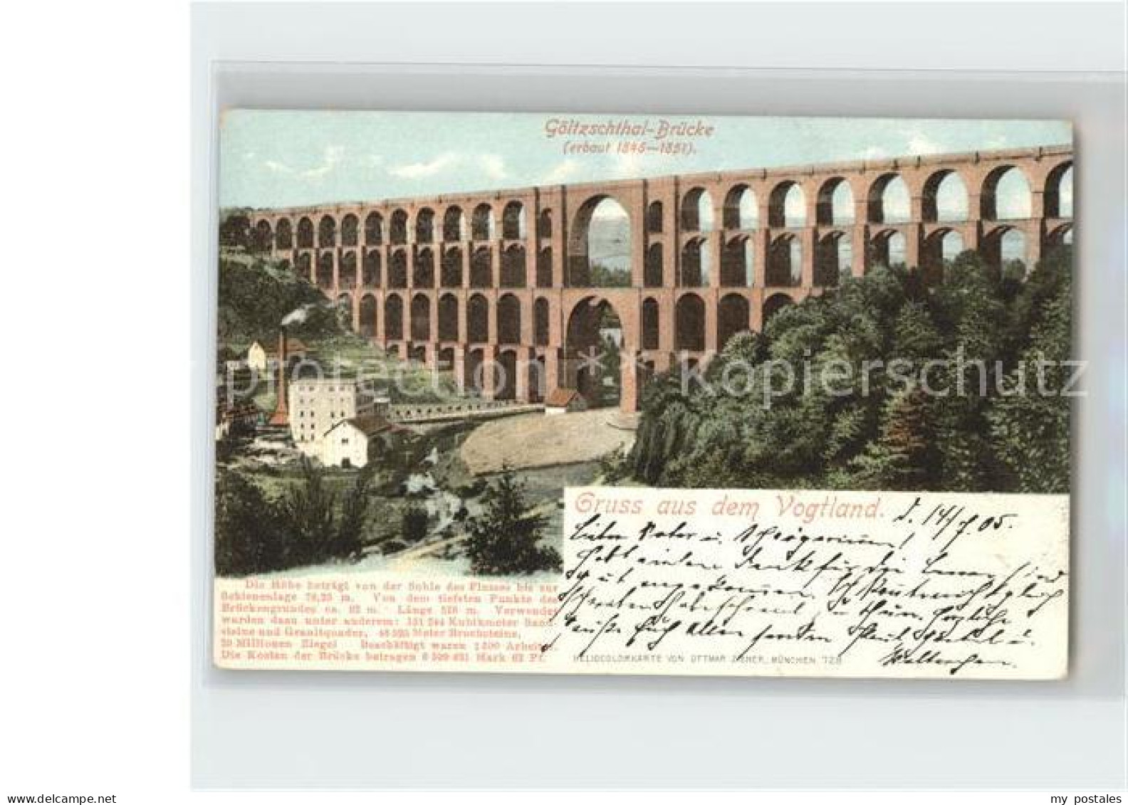 42214633 Mylau Goeltzschtalbruecke Erbaut 1851 Eisenbahn Vogtlaendische Schweiz  - Mylau