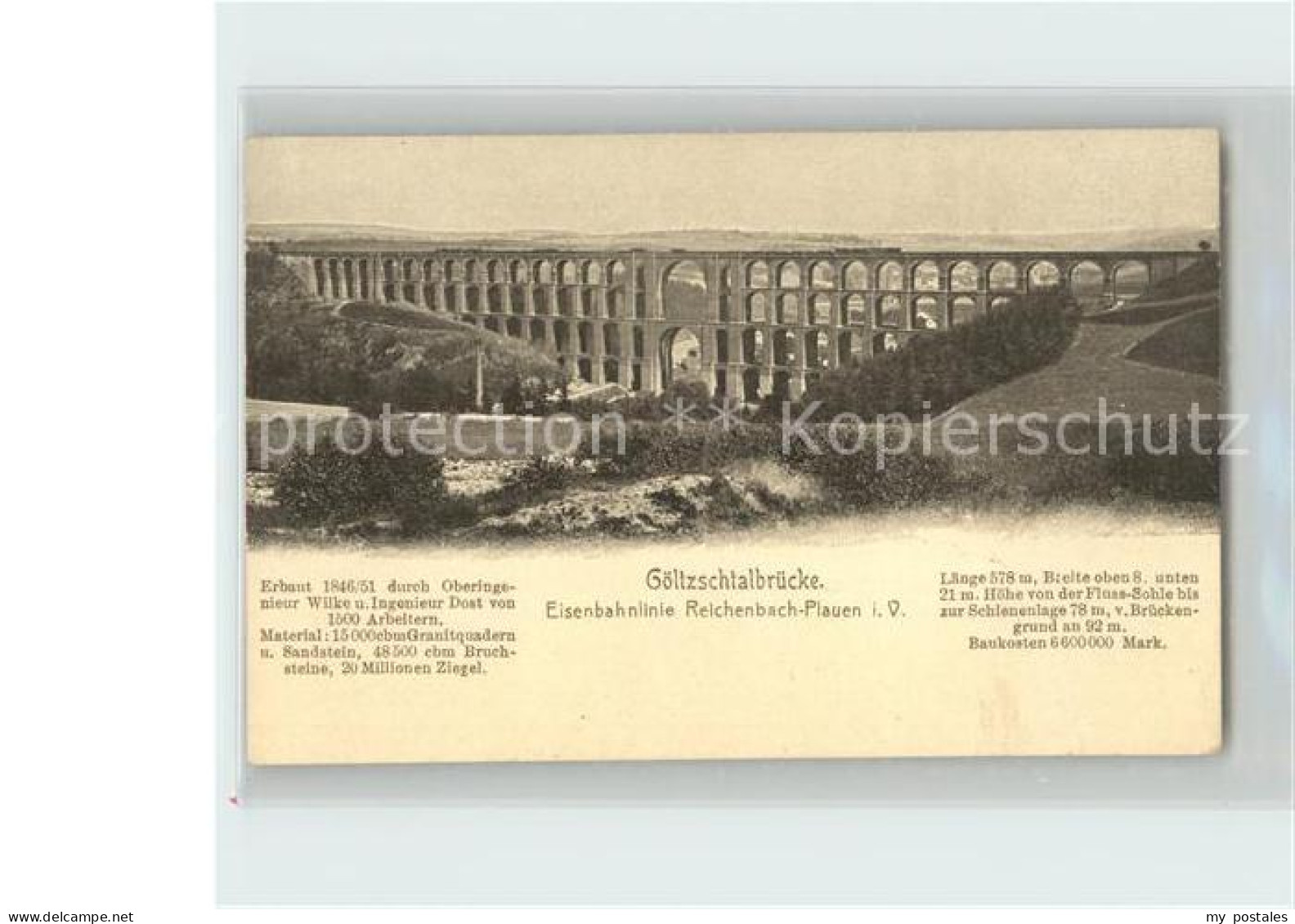 42214606 Mylau Goeltzschtalbruecke Erbaut 1851 Eisenbahn Vogtlaendische Schweiz  - Mylau