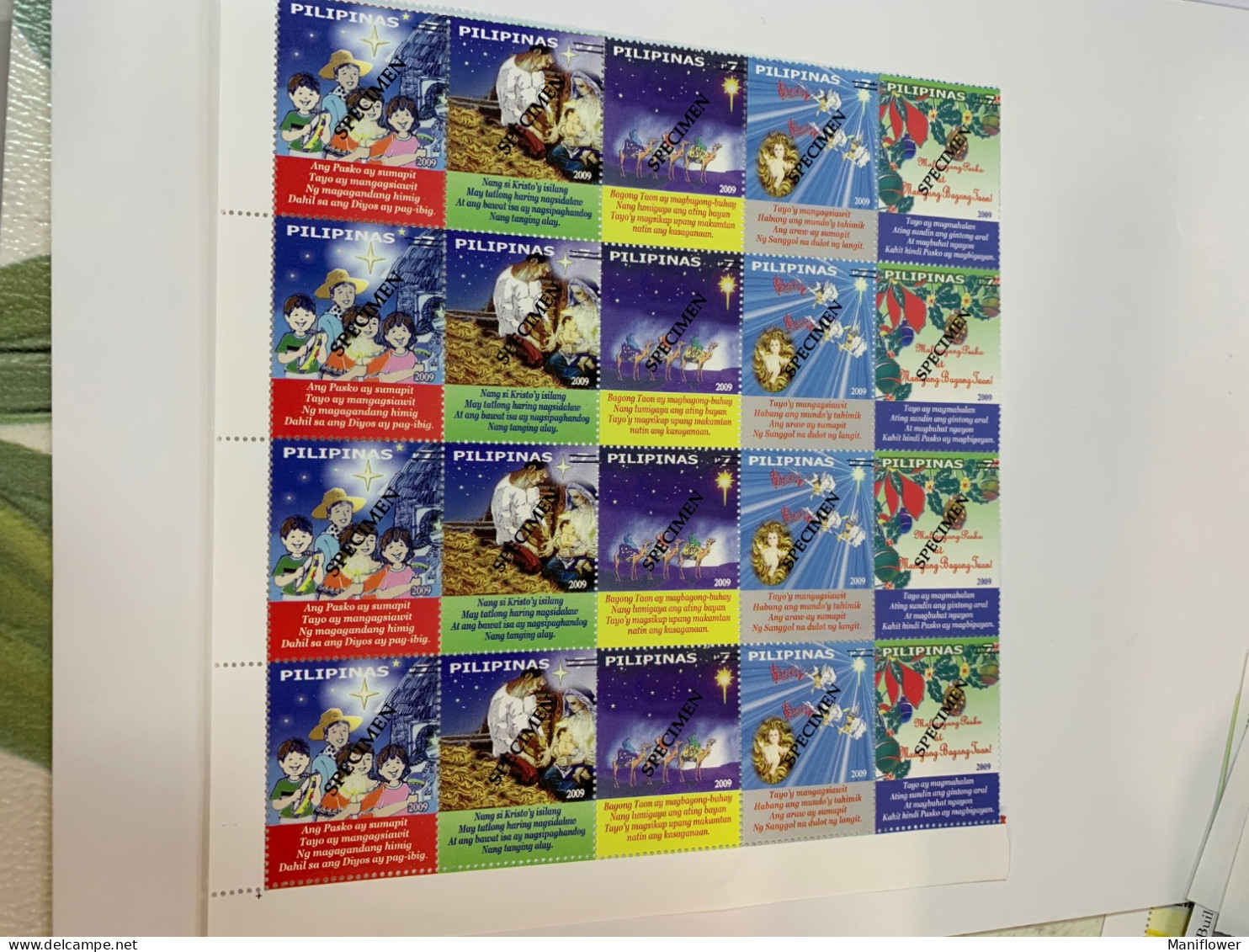 Philippines Stamp Specimen 2009 4 Sets Christmas Camel MNH - Filipinas