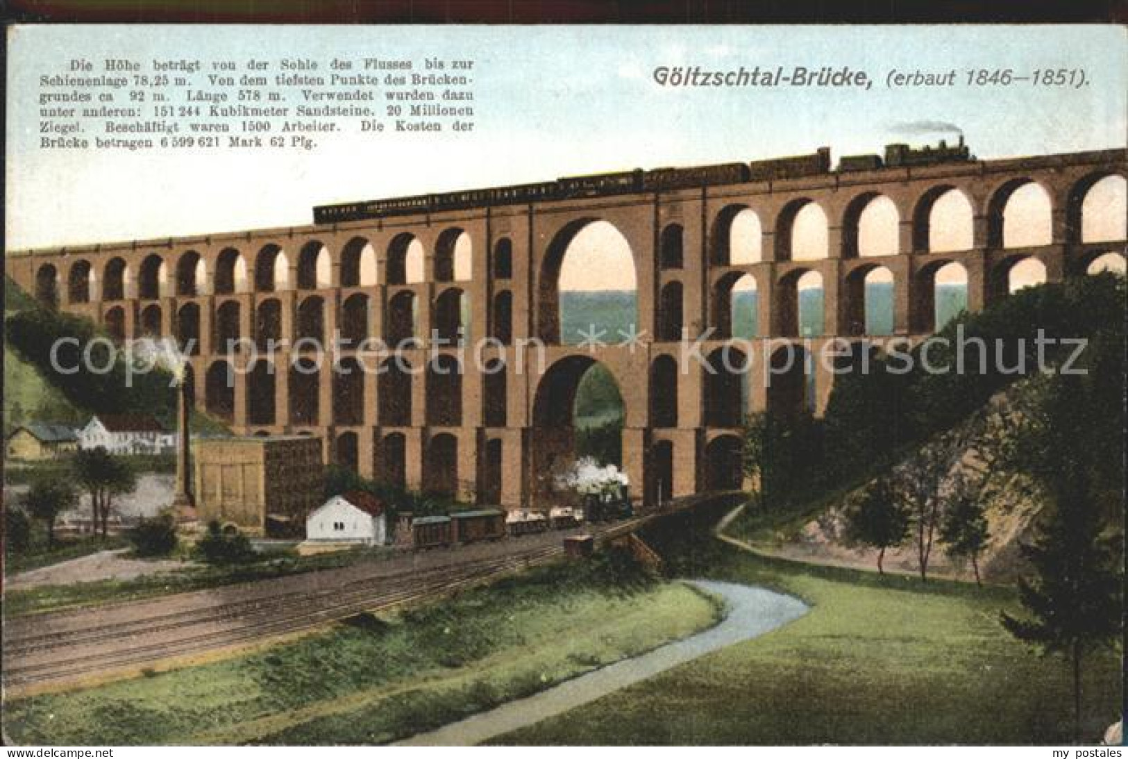 42213076 Mylau Goeltzschtalbruecke Erbaut 1851 Eisenbahn Mylau - Mylau