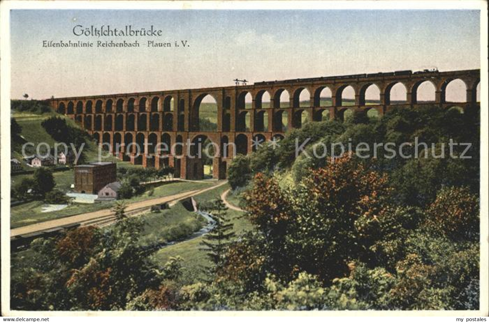 42210137 Mylau Goeltzschtalbruecke Erbaut 1851 Eisenbahn Mylau - Mylau