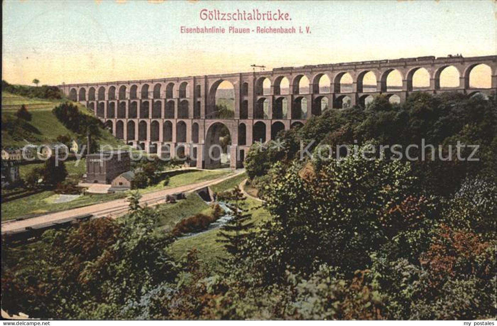 42210121 Mylau Goeltzschtalbruecke Erbaut 1851 Eisenbahn Mylau - Mylau