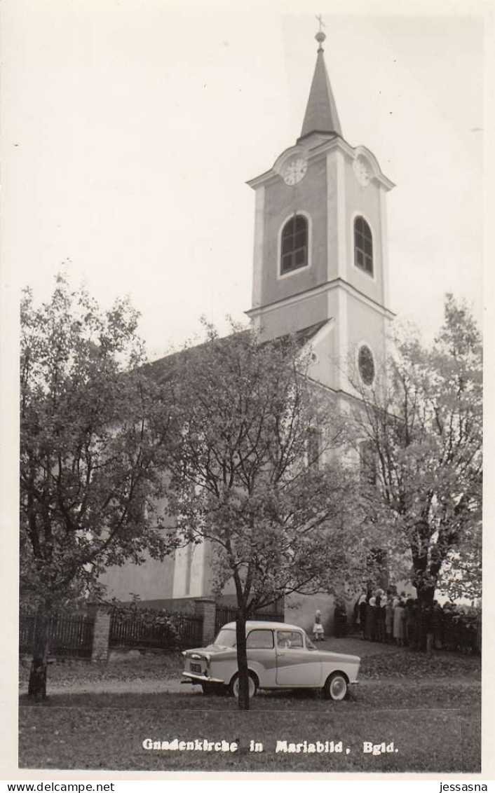 AK - (Bgld) MARIABILD - Wallfahrer Und Trabant Bei Der Gnadenkirche 1962 - Jennersdorf