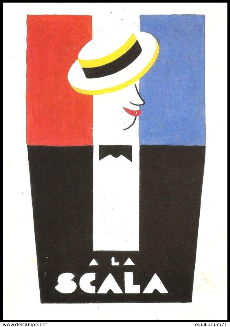 CP/ PK** - Atel Hergé Publicité - 1934 - À La Scala Projet D'affiche Pour Un Spectacle De Maurice Chevalier - Philabédés