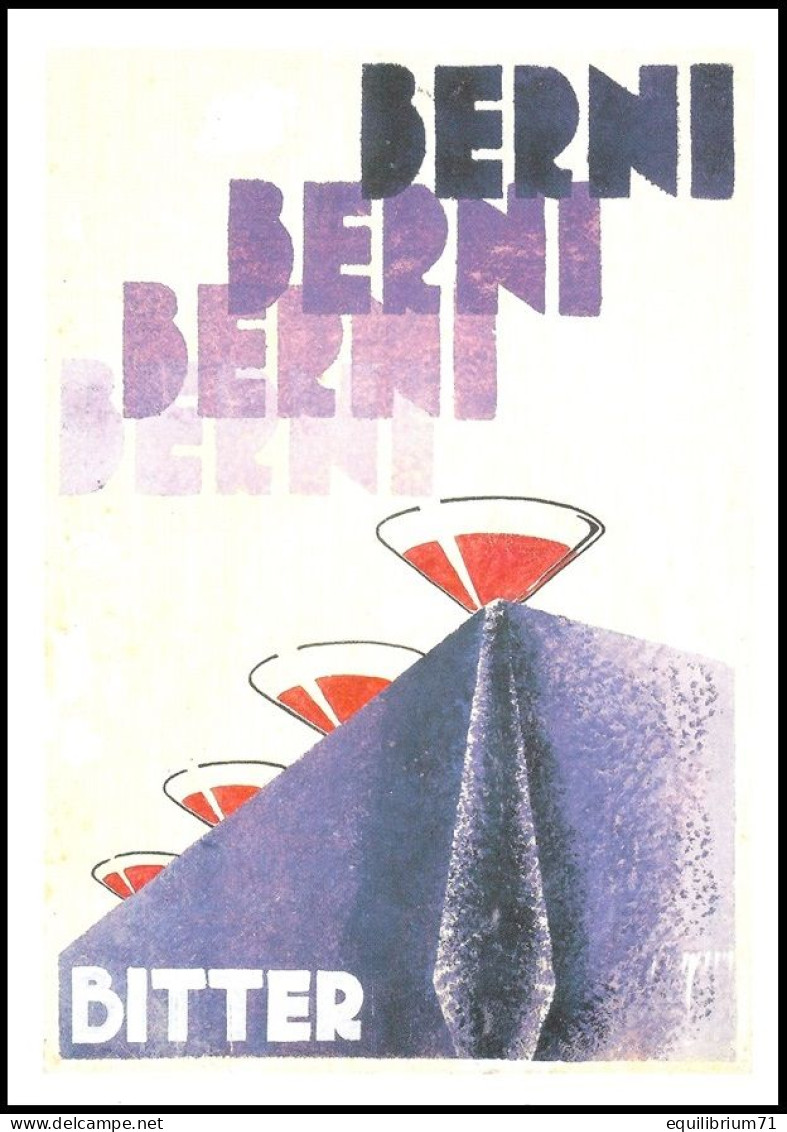 CP/ PK** - Atel Hergé Publicité - 1934 - Boisson Apéritive Proj De Pub / Aperitiefdrankje Afficheontwerp - Berni Bitter - Philabédés (comics)