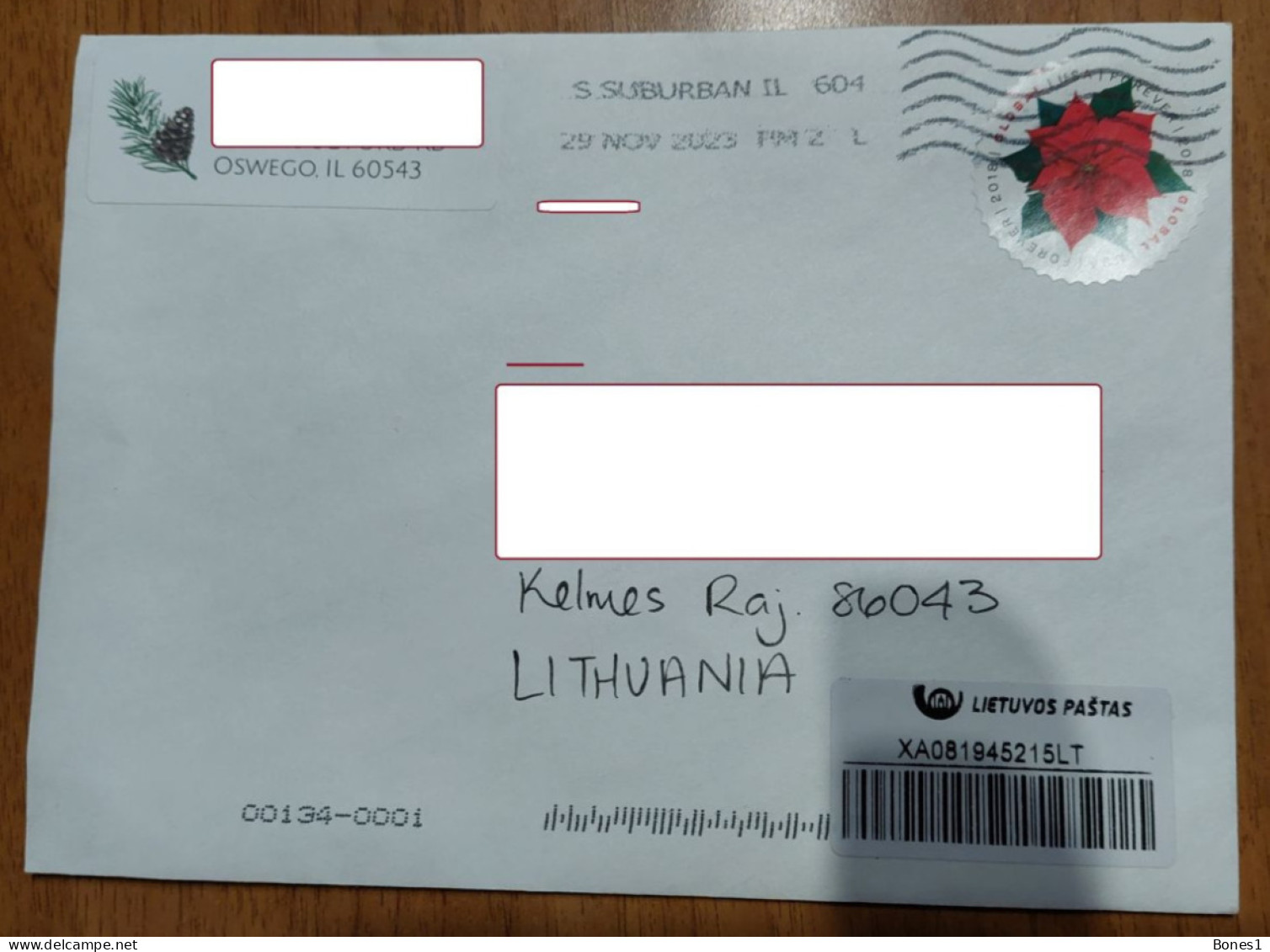 Cover Sent From USA To Kelme 2022 - Lettres & Documents