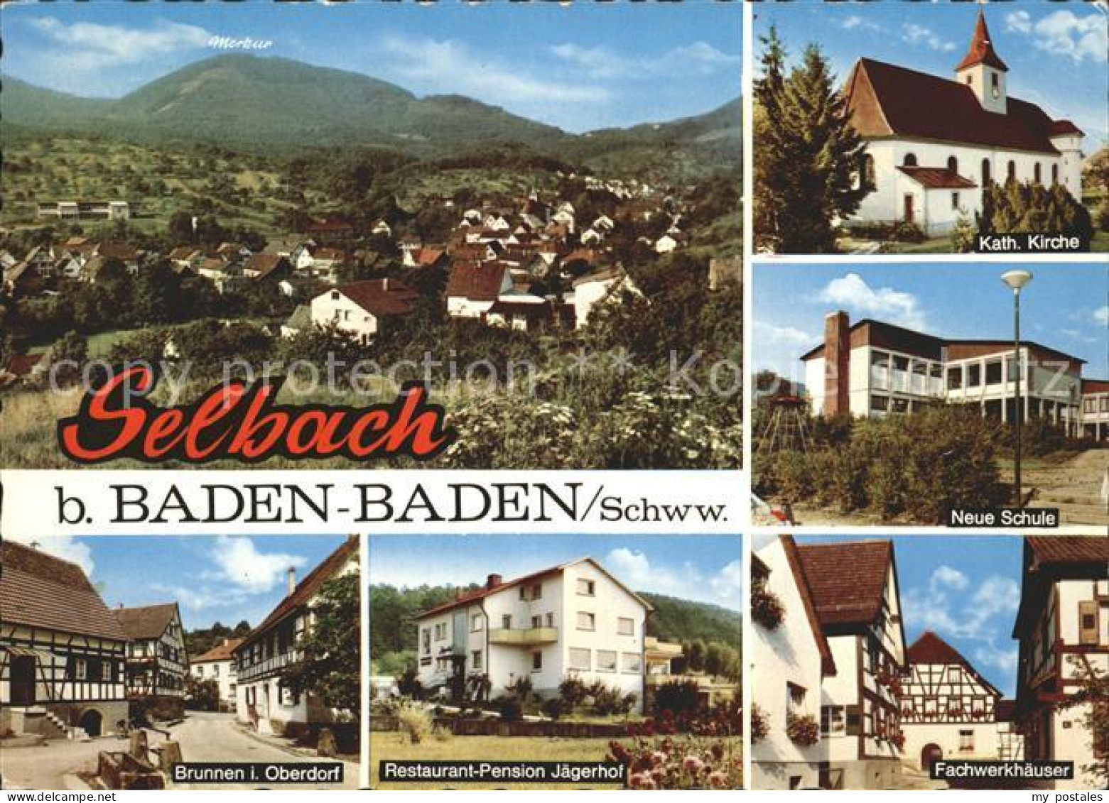 42028816 Selbach Gaggenau Brunnen Oberdorf Restaurant Jaegerhof Fachwerkhaeuser  - Gaggenau