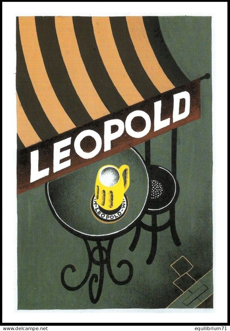 CP/PK** - Atel Hergé Publicité - 1933 - Brasserie Léopold à BXL Projet De Publicité / Brasserie Léopold In BSL - Philabédés