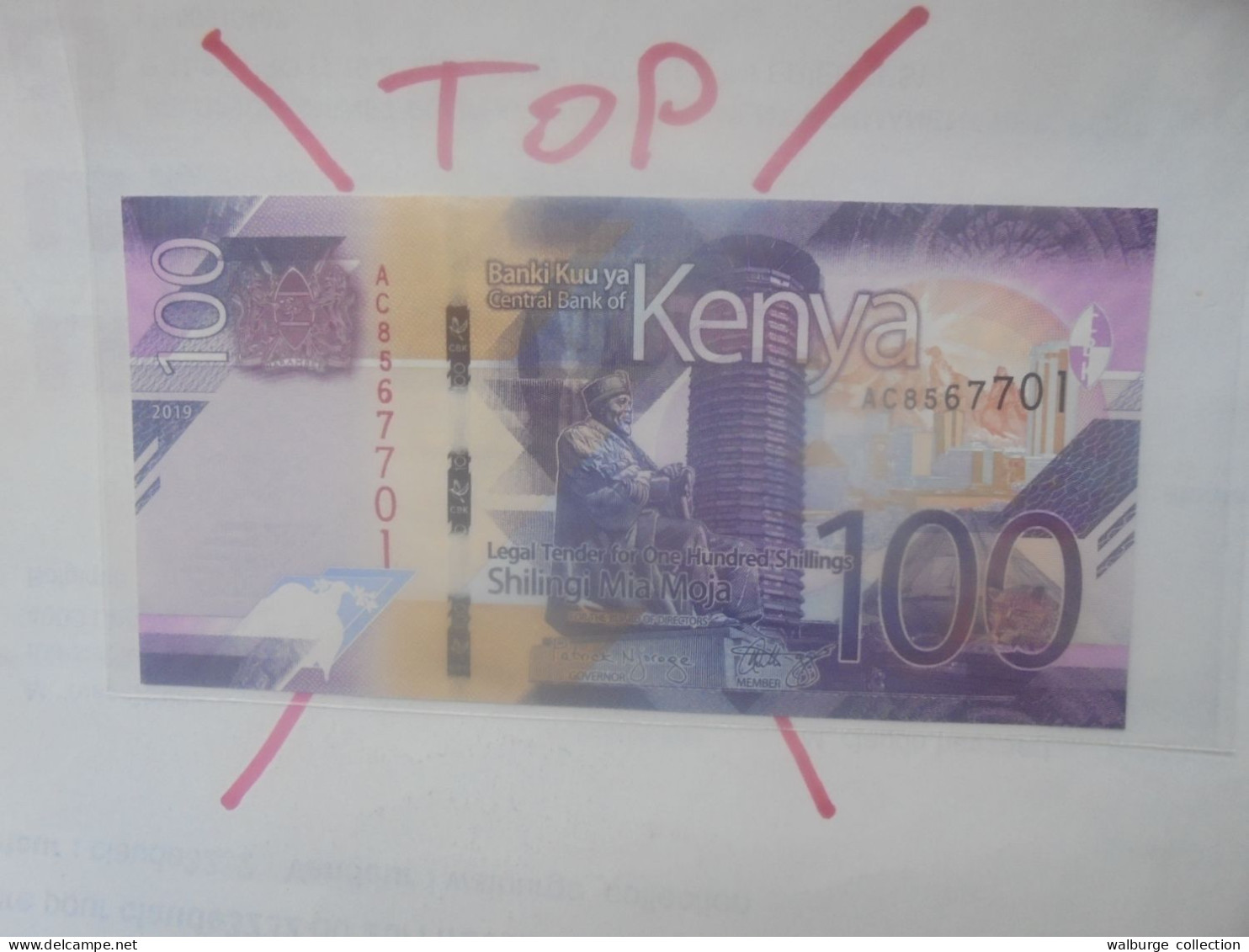 KENYA 100 SHILLINGS 2019 Neuf (B.32) - Kenia