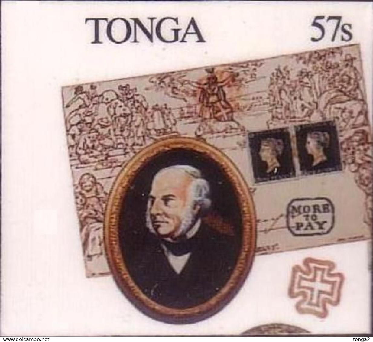 TONGA Cromalin Proof 1989 - Shows  1d Black On Cover - 4 Exist - Tonga (1970-...)