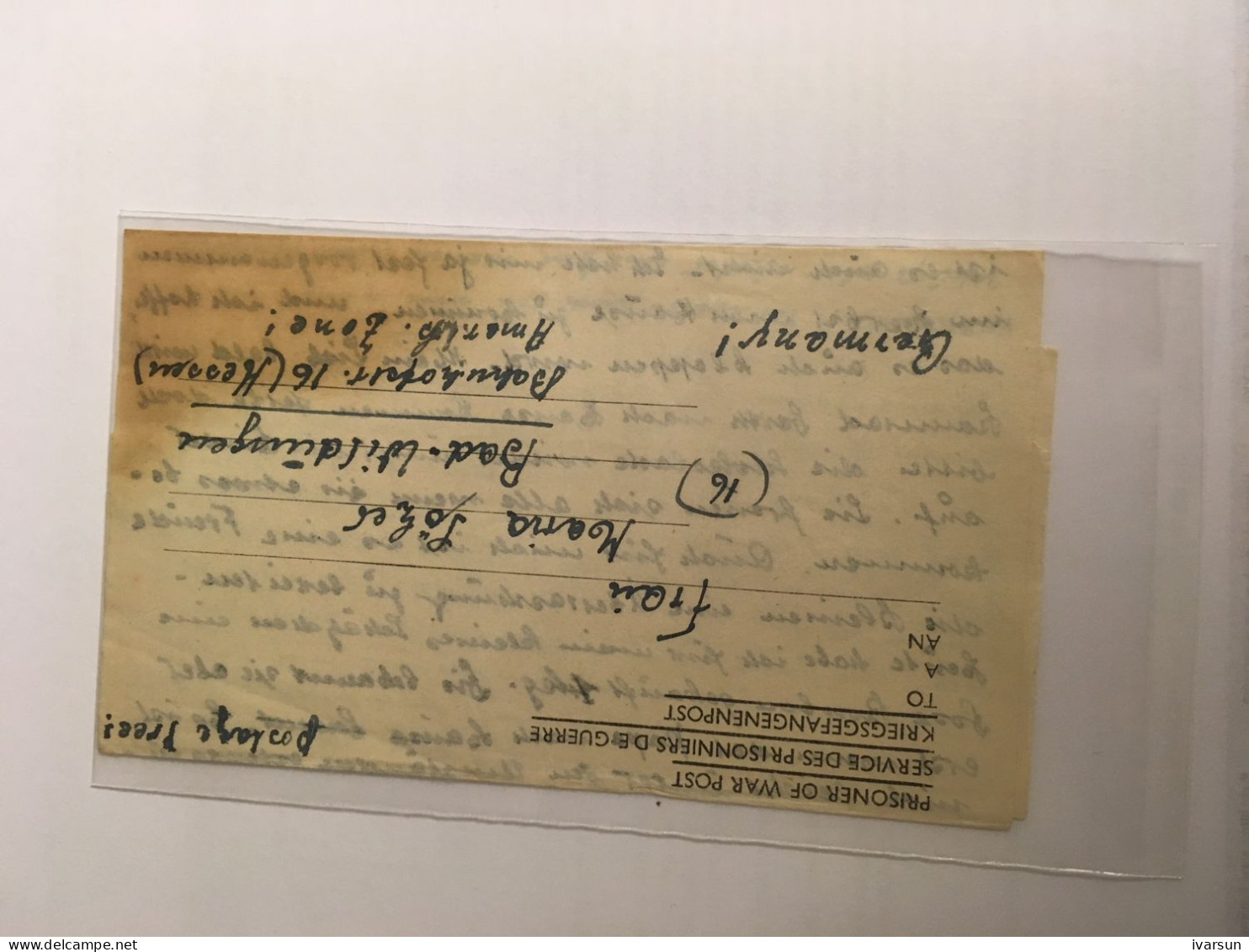 1946 German POW Egypt Official Postal Stationery Used To Germany With Full Letter Very Scarce - Courriers De Prisonniers