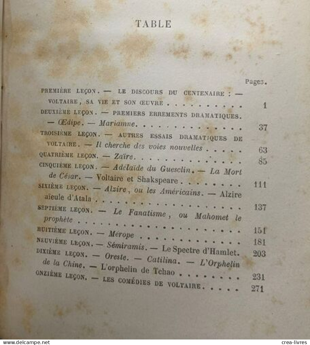 Theatre De Voltaire - éd.1888 / Le Romantisme Des Classiques - Autori Francesi