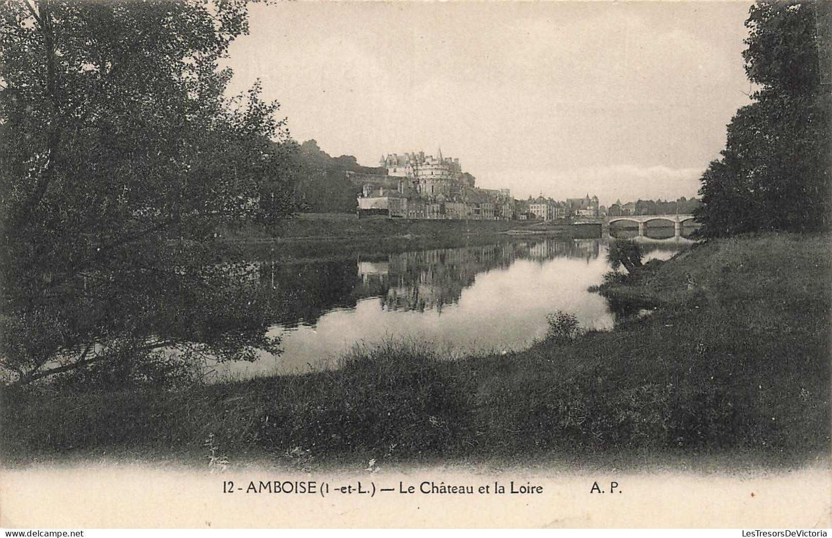 FRANCE - Amboise - Vue Sur Le Château Et La Loire - A.P - Carte Postale Ancienne - Amboise