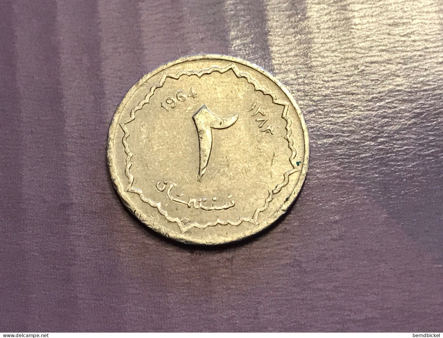 Münze Münzen Umlaufmünze Algerien 2 Santimi 1964 - Argelia