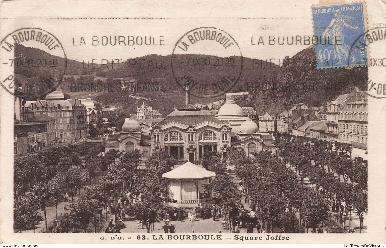 FRANCE - La Bourboule - Vue Sur Le Square Joffre - Carte Postale Ancienne - La Bourboule