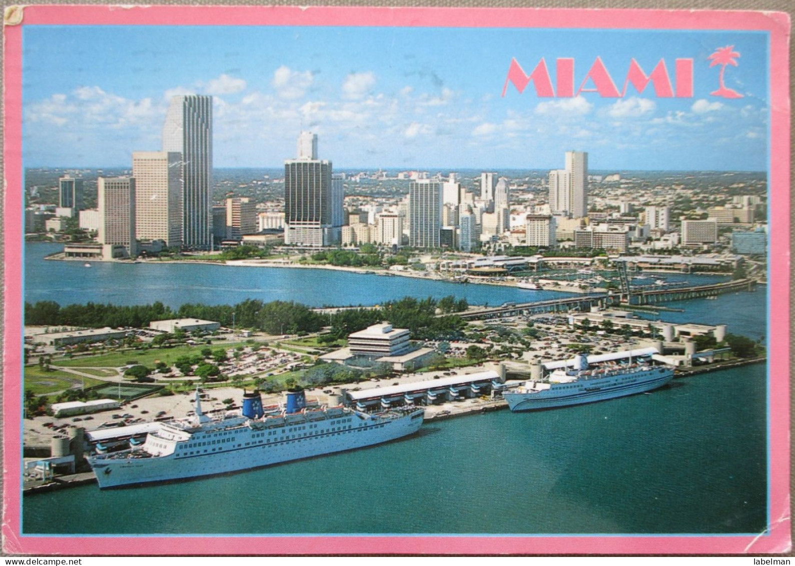 USA CALIFORNIA MIAMI BEACH FLORIDA PORT BAYSIDE KARTE CARD POSTCARD CARTE POSTALE POSTKARTE CARTOLINA ANSICHTSKARTE - Long Beach