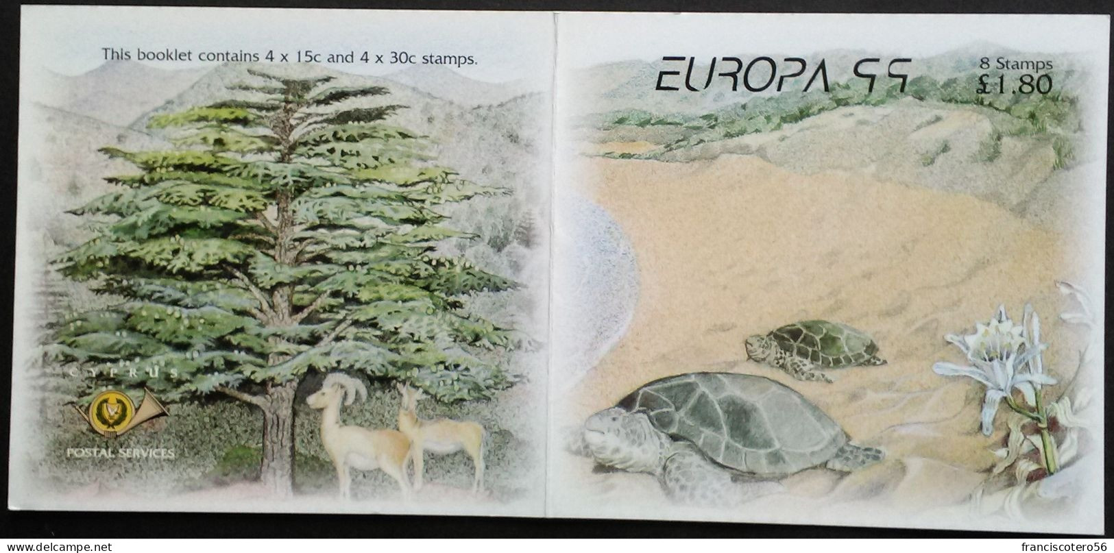 Europa - CEPT: Año - 1999 Chipre. 1/Carnet. De 1x8/Valores. - 1999