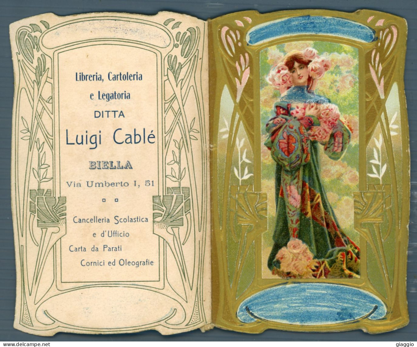°°° Calendario Antico 1910 - Luigi Cablé Biella °°° - Kleinformat : ...-1900