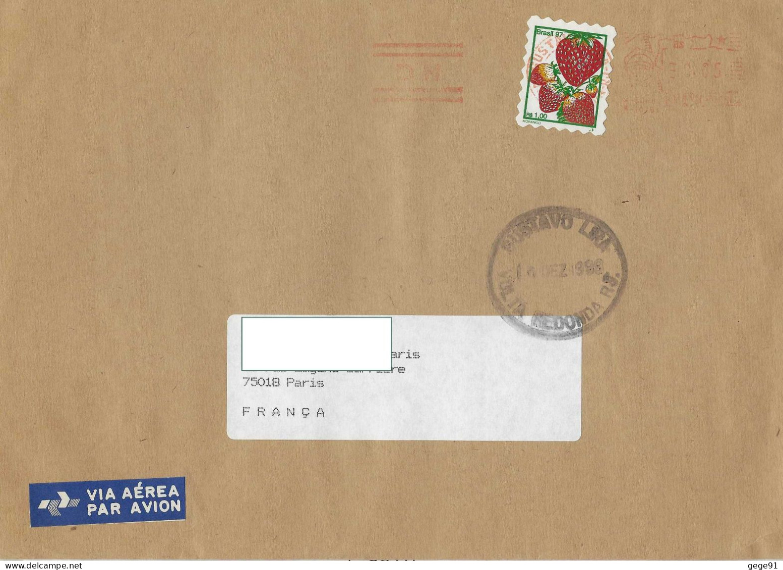 YT 2362 _ Fraise - Fruit - Lettre Pour La France - Lettres & Documents