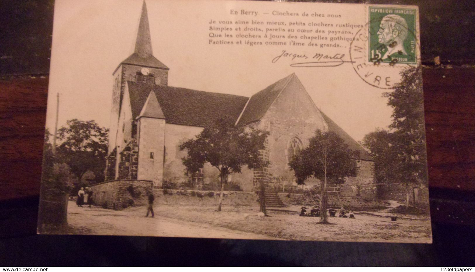 SANTRANGES - Eglise - En Berry - Clochers De Chez Nous, Poème De Jacques Martel - Sonstige & Ohne Zuordnung