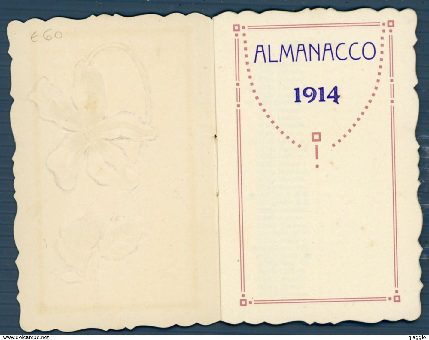 °°° Almanacco Antico 1914 - Luigi Cablé Biella °°° - Formato Piccolo : ...-1900