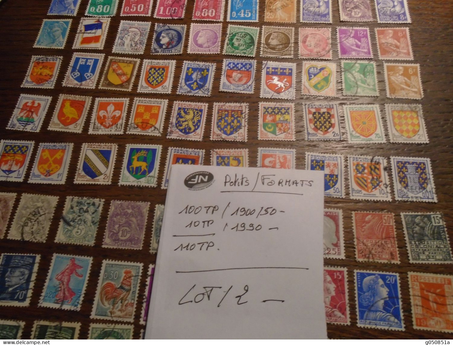 LOT De  110 Timbres( 1900/50 Lot De 100Timbres Tous Differents ++1980 10Timbres Tous Differents - Used Stamps