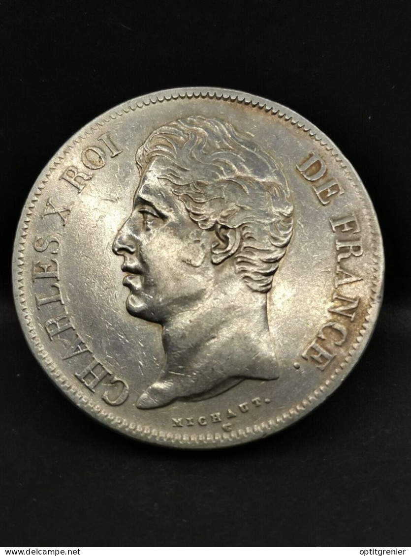 5 FRANCS ARGENT 1827 A PARIS CHARLES X 2ème TYPE / FRANCE SILVER - 5 Francs