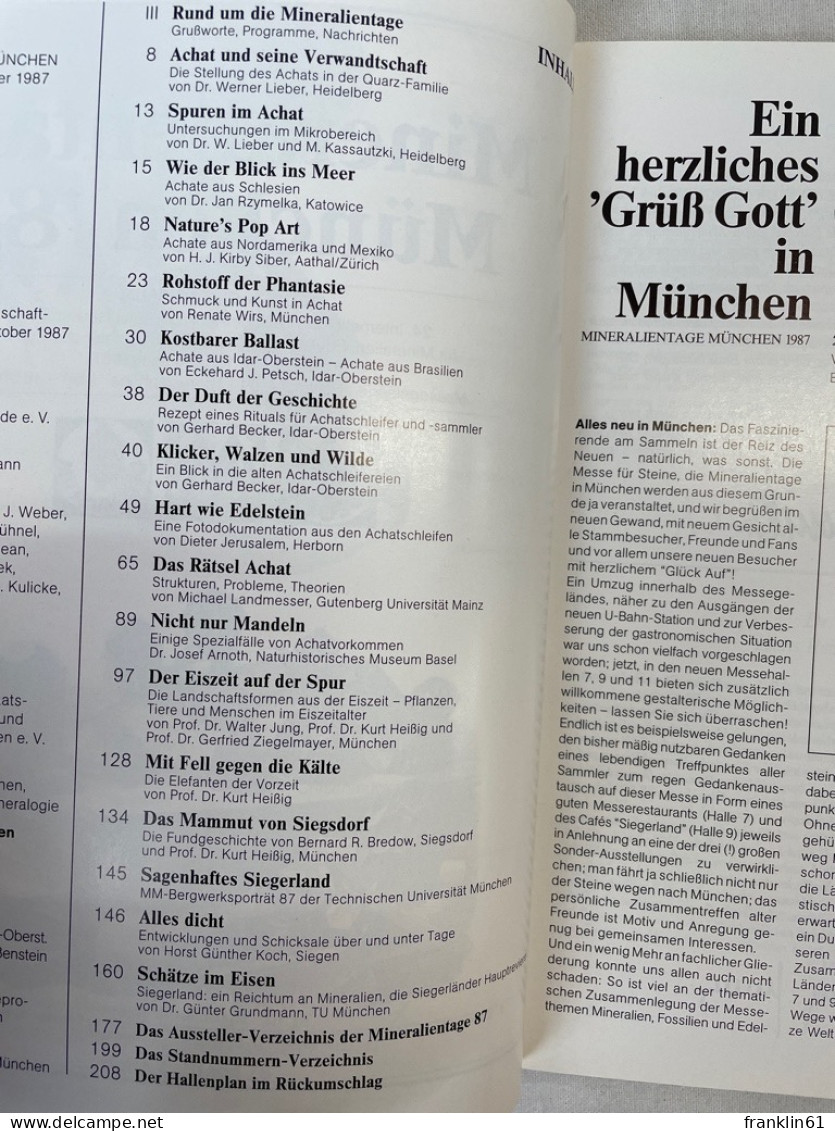 Mineralientage München : Messethemenheft 87. - Otros & Sin Clasificación