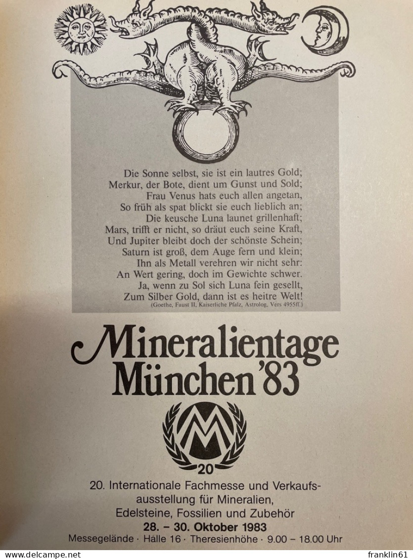 Mineralientage München : Messethemenheft 83. - Otros & Sin Clasificación