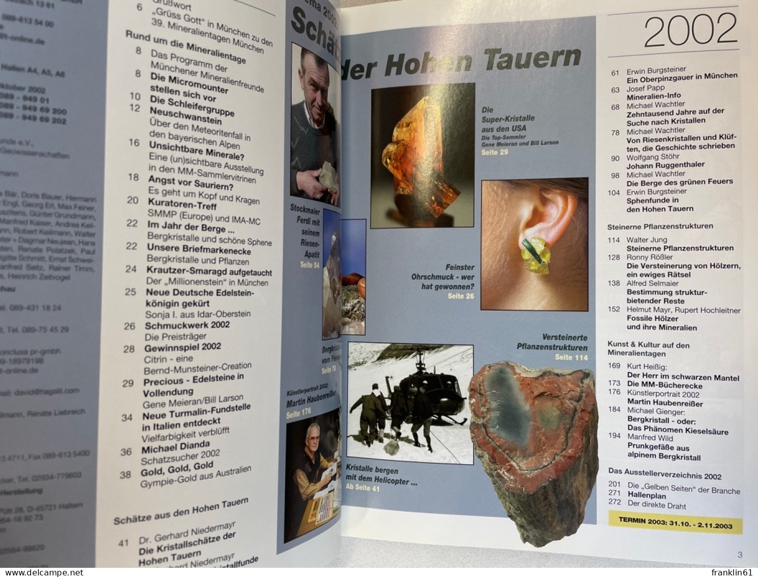 Mineralientage München : Messethemenheft 2002. - Otros & Sin Clasificación