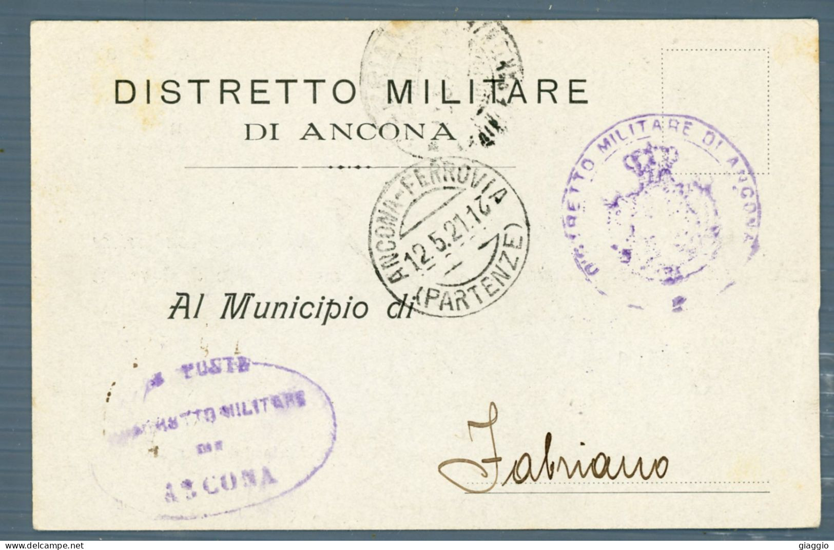 °°° Militari N. 5603 - Distretto Militare Di Ancona °°° - Documenti