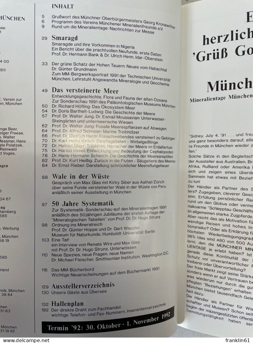 Mineralientage München : Messethemenheft 1991. - Other & Unclassified