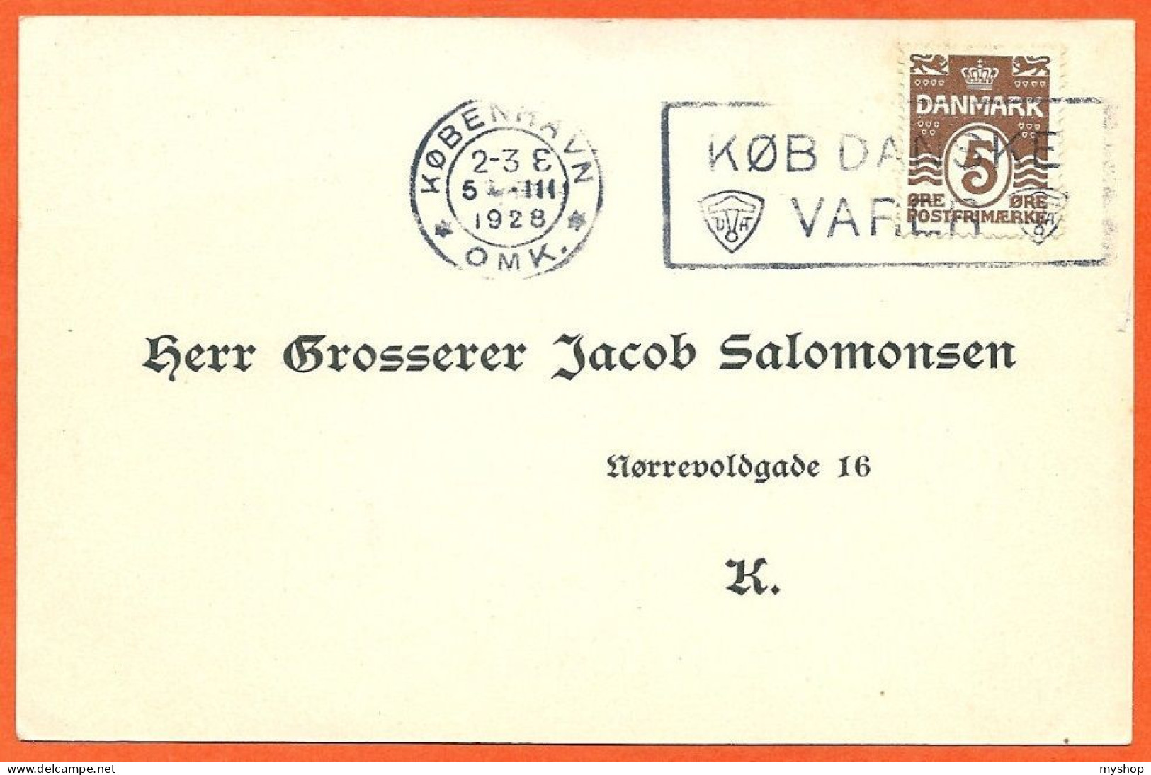 DK087_*   INSCRIPTION CARD 1928 - Collections