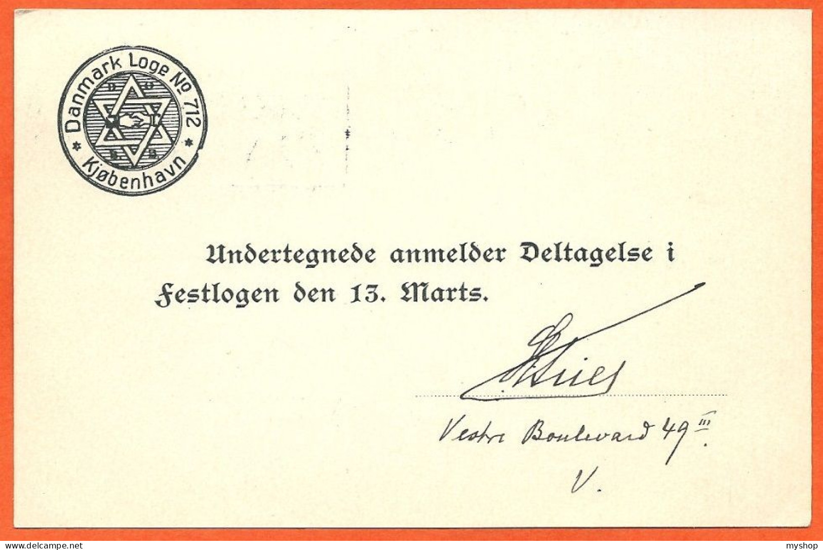 DK087_*   INSCRIPTION CARD 1928 - Verzamelingen
