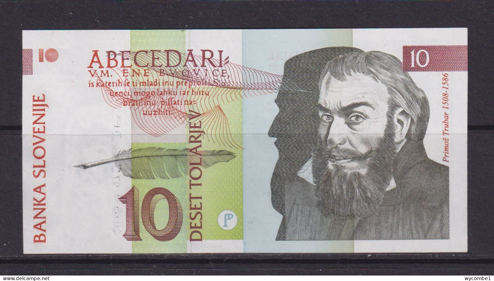 SLOVENIA - 1992 10 Tolar AUNC Banknote - Slowenien