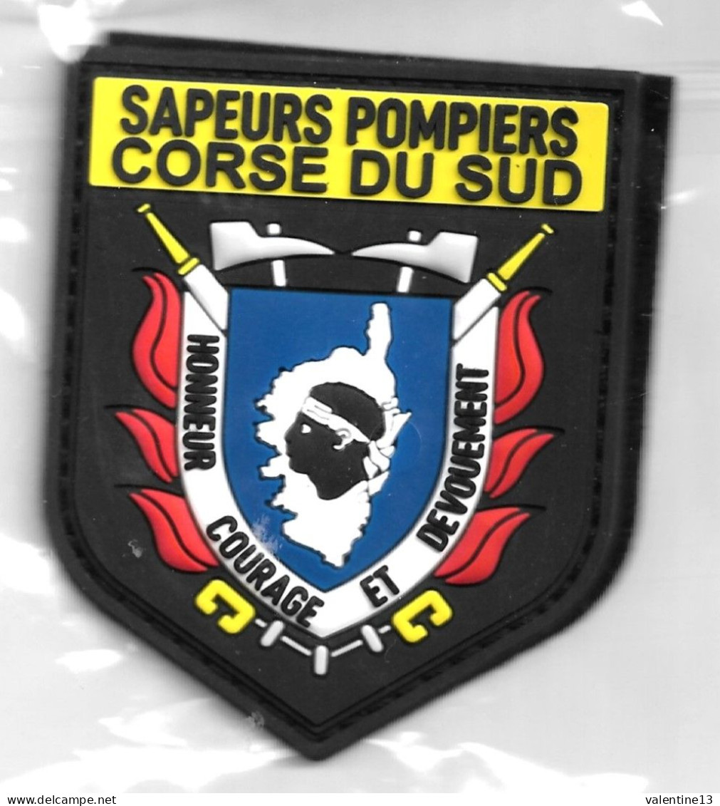 Ecusson PVC SAPEURS POMPIERS CORSE DU SUD - Pompieri