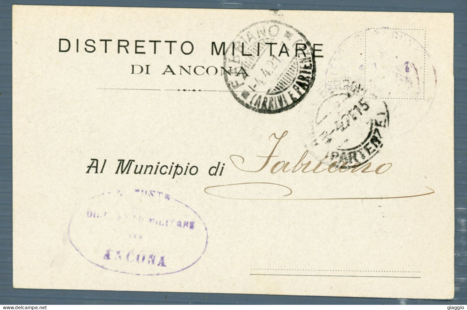 °°° Militari N. 5606 - Distretto Militare Di Ancona °°° - Documenti