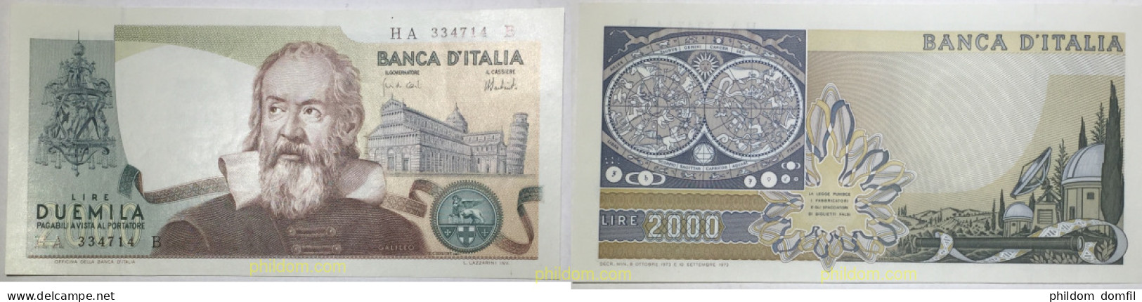120 ITALIA 1973 2000 LIRE GALILEO BAFFI STEVANI - Biglietto Consorziale