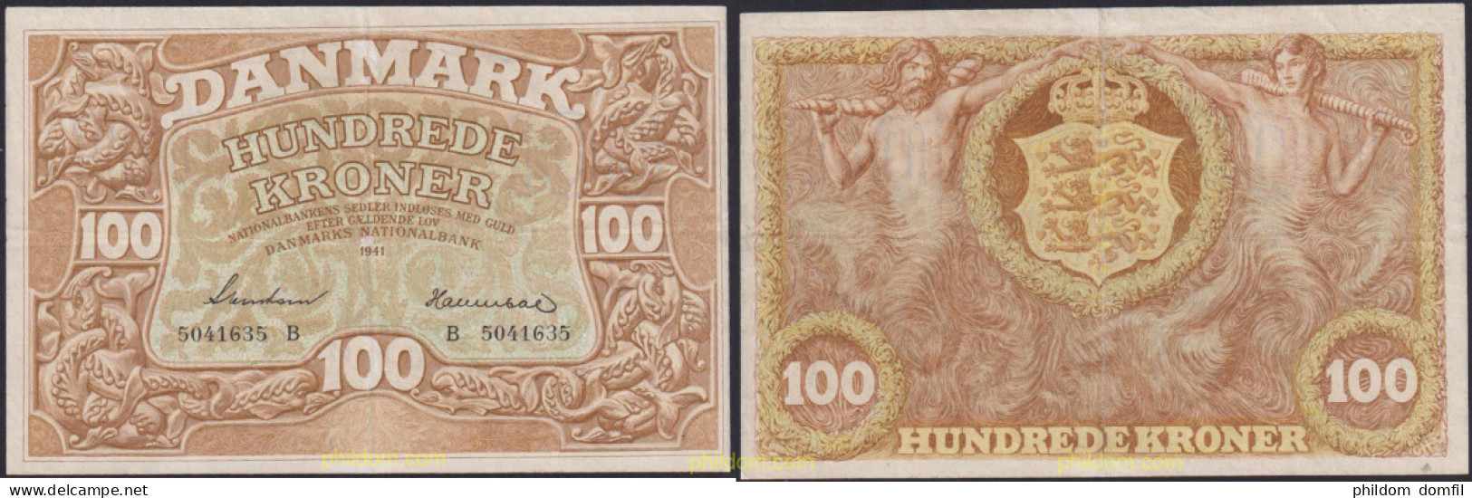 1204 DINAMARCA 1941 DINAMARCA 1941 100 KRONER DENMARK - Danimarca