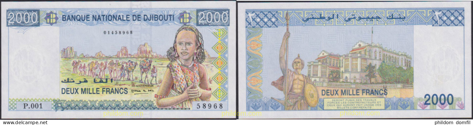 1230 DJIBOUTI 1997 DJIBOUTI 2000 FRANCS 1997 - Dschibuti