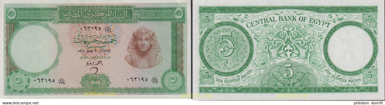 1690 EGIPTO 1961 EGYPT 5 £ POUND1965 TUTANKHAMEN 1961 - Egypte