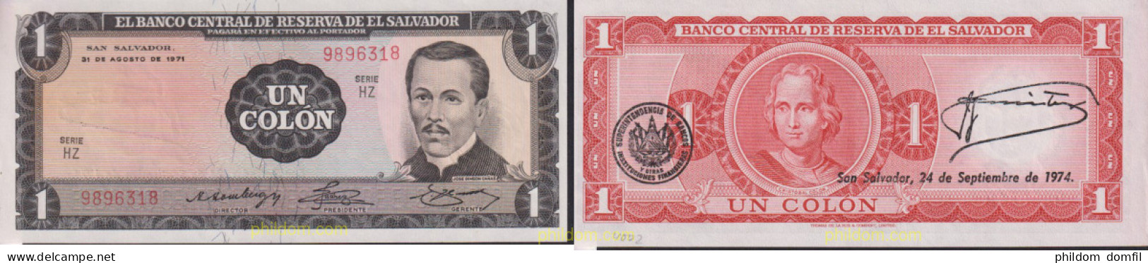 1745 EL SALVADOR 1971 EL SALVADOR 1 COLON 1971 - El Salvador