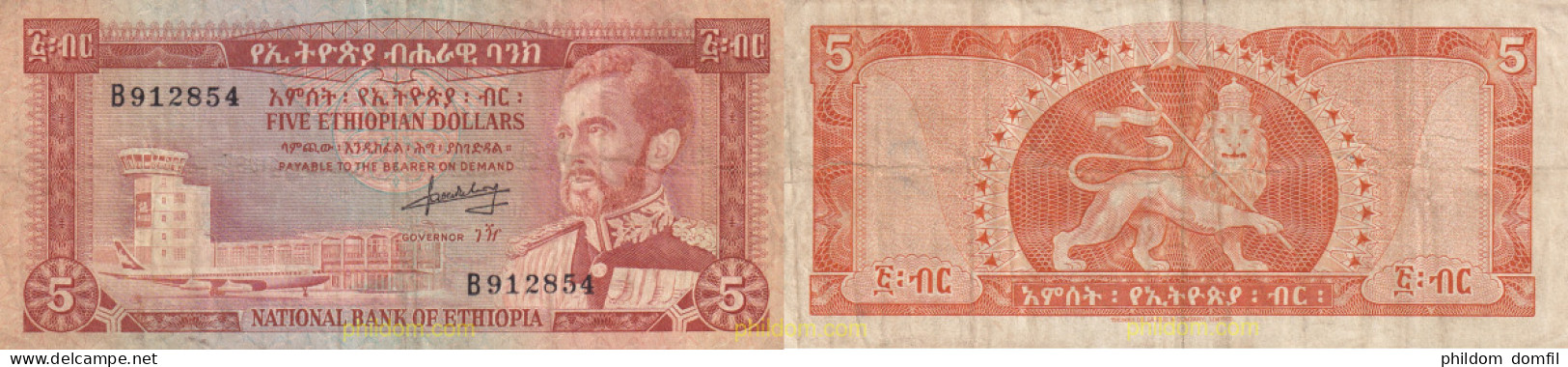 2091 ETIOPIA 2020 5 DOLLARS ETHIOPIA 1966 - Etiopía